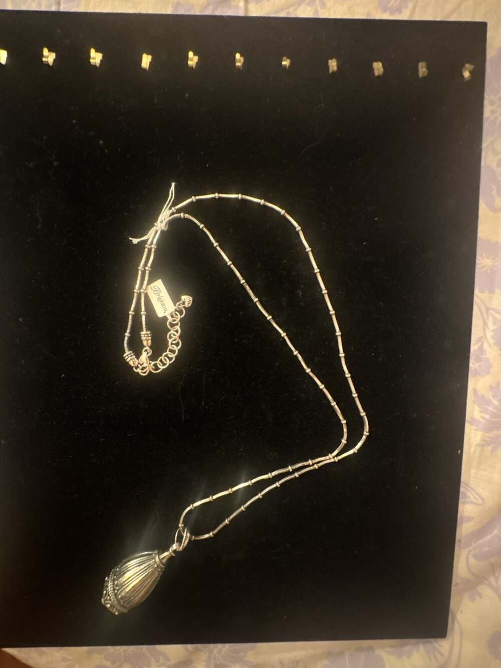 Brighton Silver Tone Teardrop Pendant Necklace